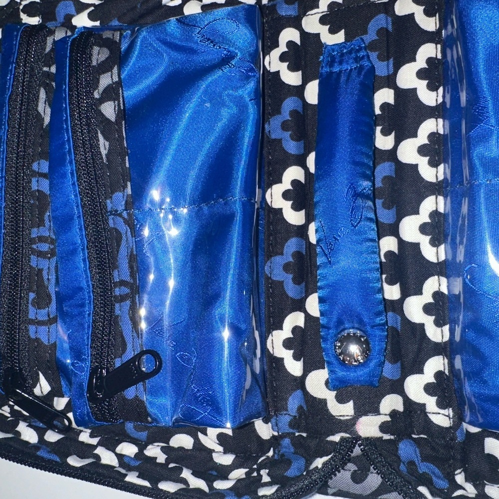 Vera Bradley  Canterbury Cobalt Travel Jewelry Organizer Bag Retired - Picture 3 of 4